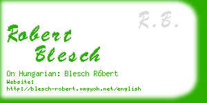 robert blesch business card